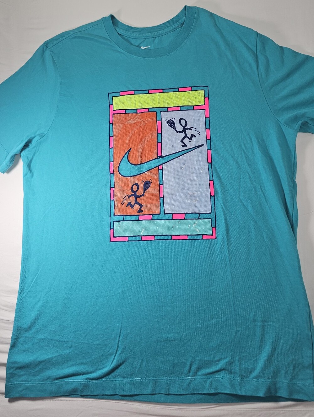 Nike Men's Teal Graphic T-Shirt